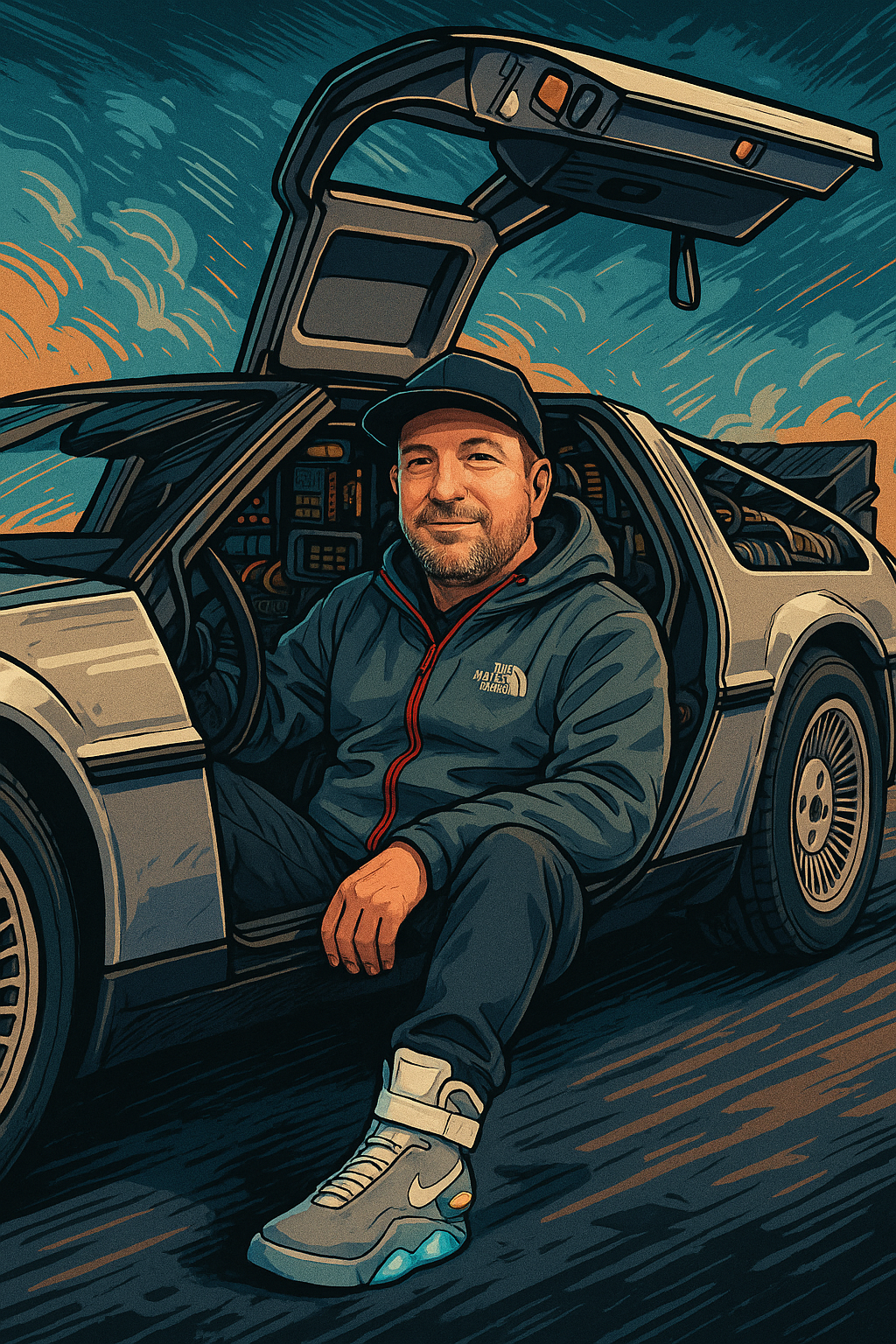 Stephan Löttgen im DeLorean - Zurück in die Zukunft mit KI